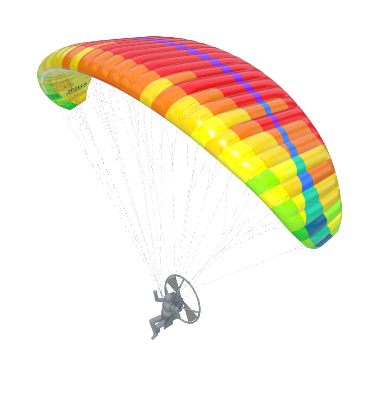 Adam 2 paraglider Amber color